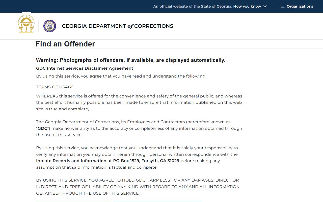 Jenkins County arrest records Georgia Department of Corrections offender query