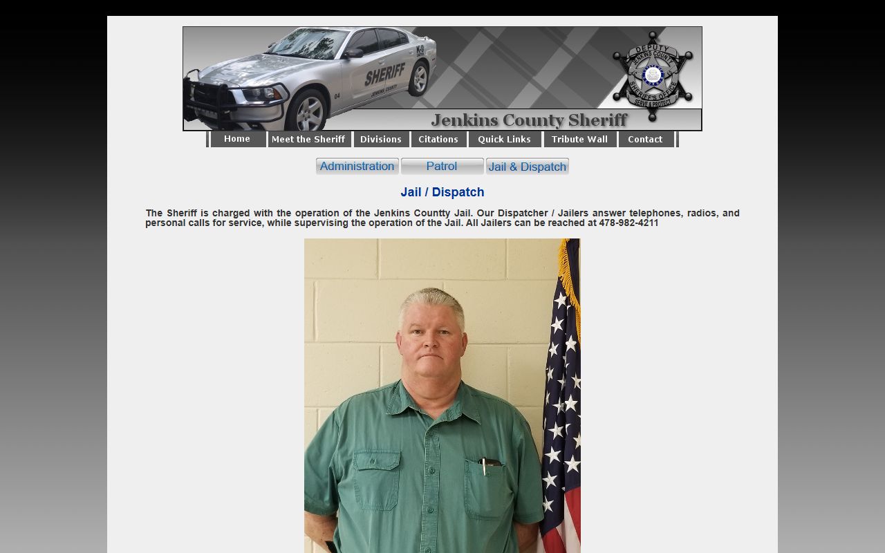 Jenkins County arrest records sheriff jail and dispatch page