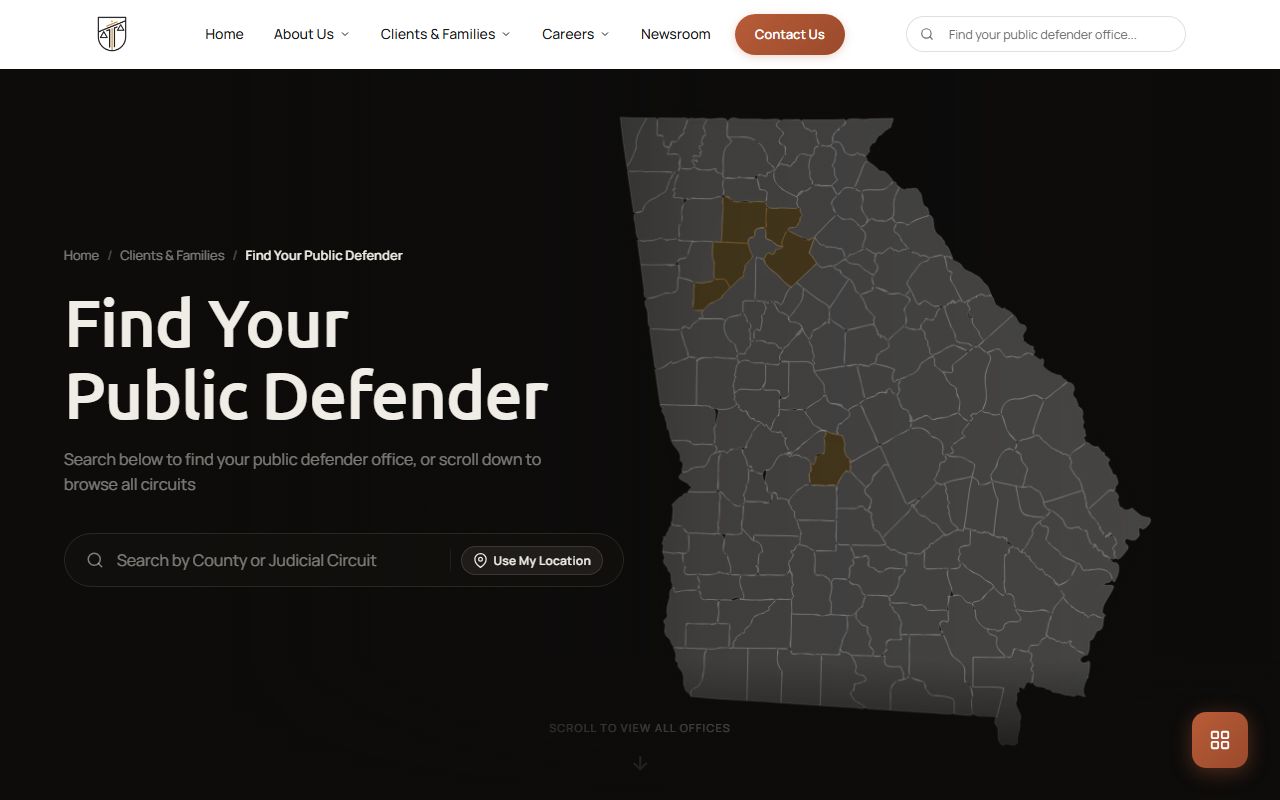 Jenkins County criminal court records Georgia Public Defender Council office finder