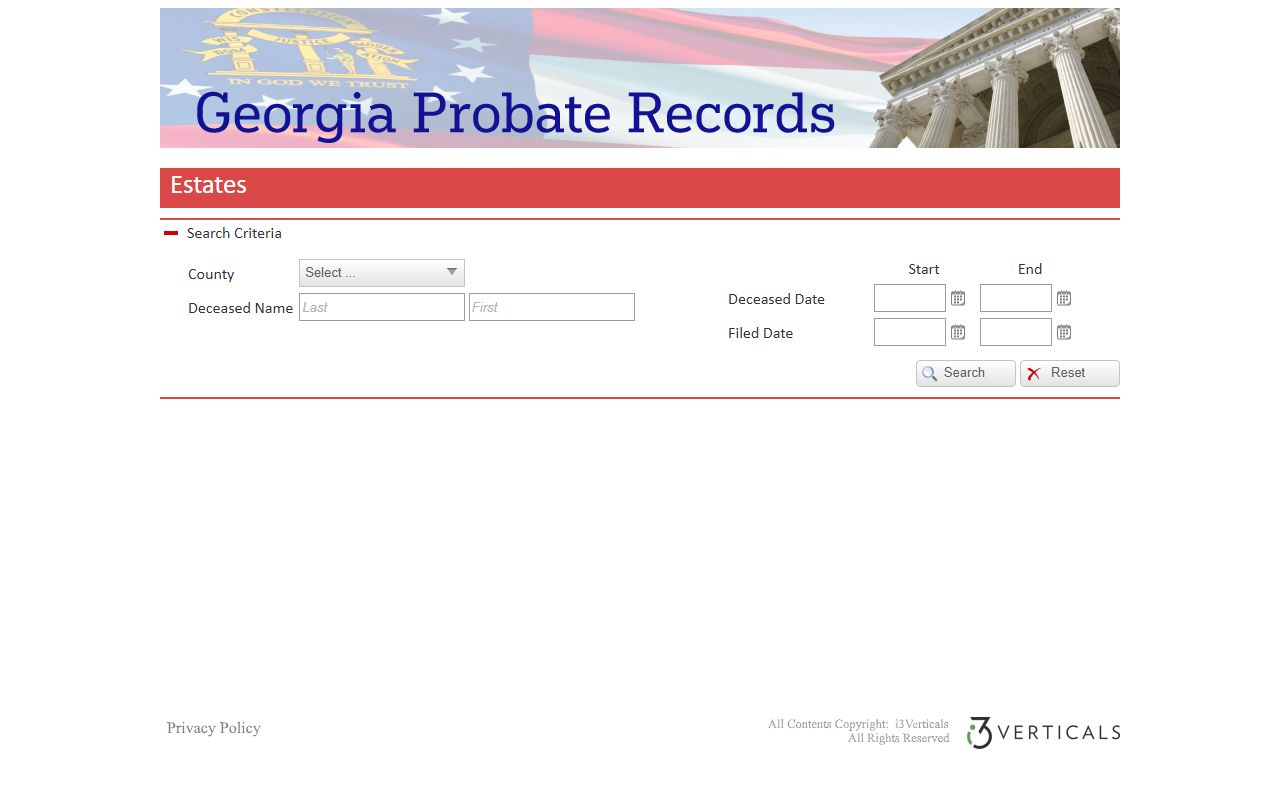 Jenkins County probate records estate search fields